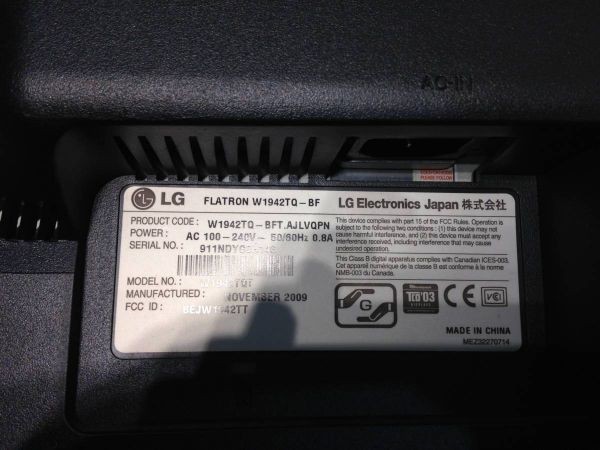 #Z687#LG liquid crystal monitor W1942TQT 19 -inch personal computer 