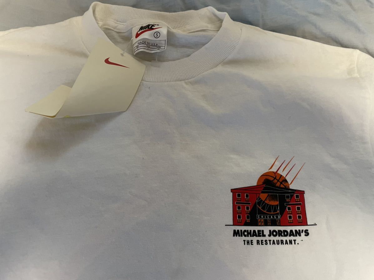 Michael Jordan's The Restaurant T-shirt マイケルジョーダンレストラン Tシャツ Sサイズ アメリカ製ナイキ  タグ付き 未使用品 当時物