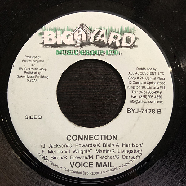 Voicemail / Connection - D'Lynx / Dream [Big Yard Music Group Ltd. BYJ-7128]_画像2