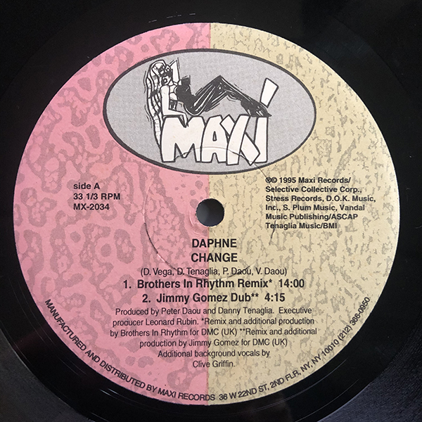 Daphne / Change (The European Remixes) [Maxi Records MX-2034] 90\'S HOUSE