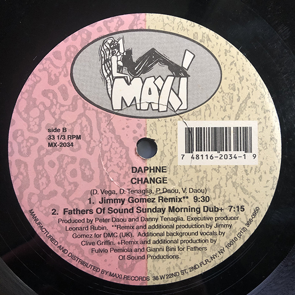 Daphne / Change (The European Remixes) [Maxi Records MX-2034] 90\'S HOUSE