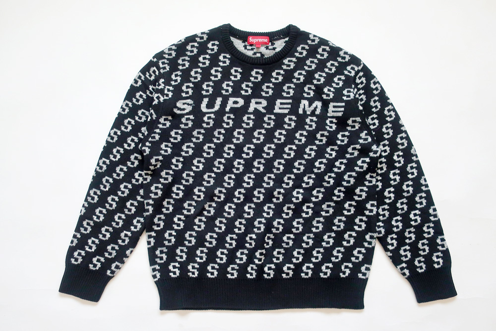 完売 (L)Supreme S Repeat SweaterシュプリームSリピートセーター黒