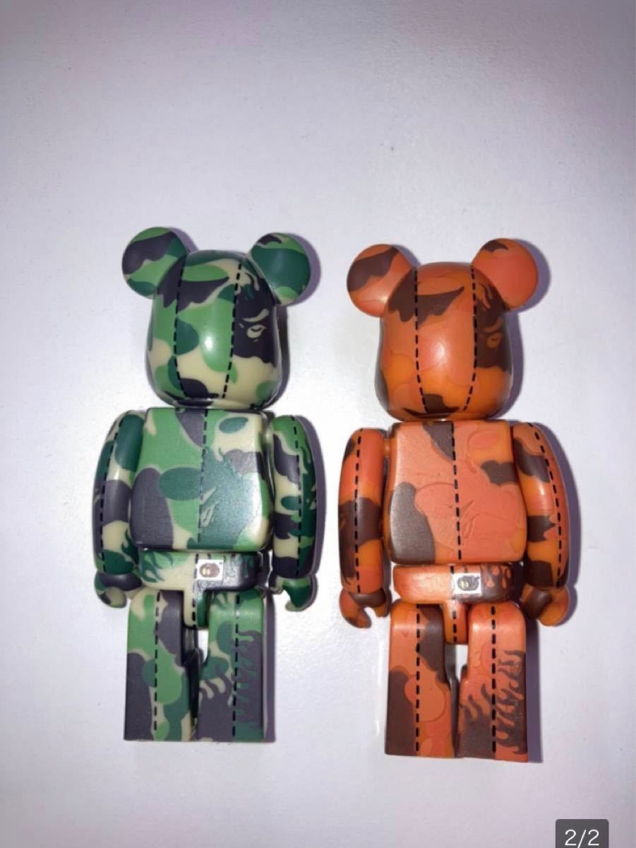 ベアブリック 100% BE@RBRICK ベアブリック A BATHING APE BAPE 2体