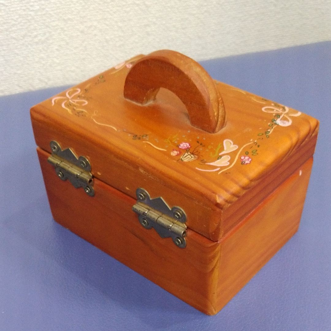 薬箱　救急箱　ミニ　ボックス　可愛い 昭和レトロ 小物入れ 木製