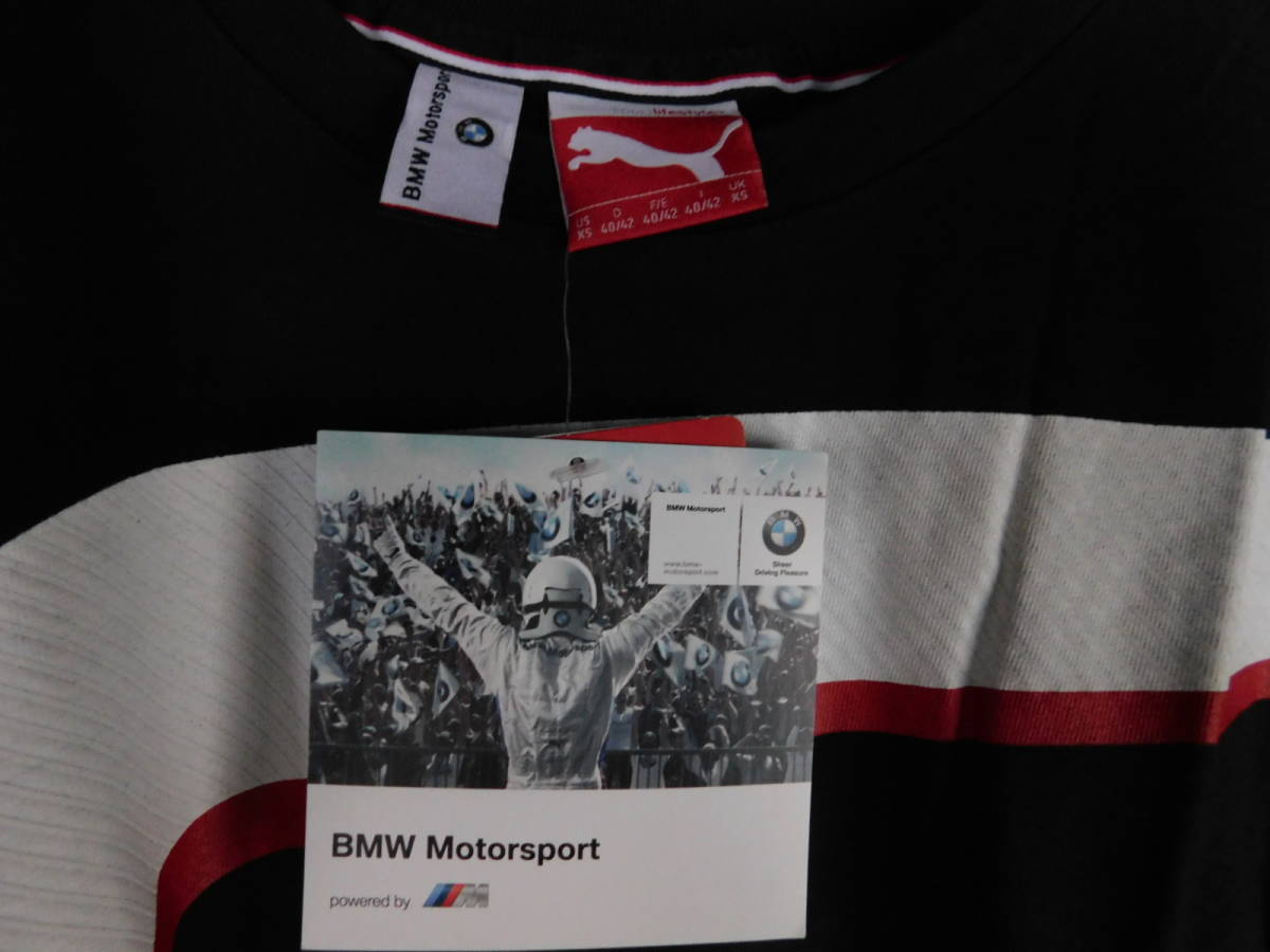 未使用 BMW Motorsport PUMA プーマ × BMW コラボ Tシャツ XSサイズ ブルー PUMA xBMW_画像4