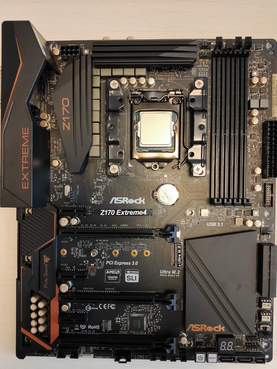 ASRock Z170 Extreme4 ATX Core i7 6700k DDR4 2133 8G*2 CPUクーラー セット