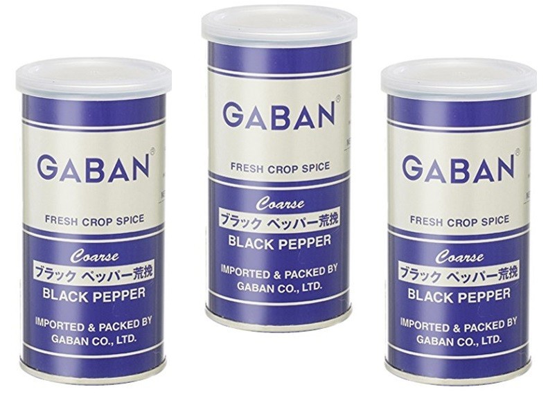GABAN　ブラックペッパー（荒挽き　缶）　100ｇ×3個　　　【スパイス　ハウス食品　香辛料　パウダー　業務用　黒胡椒　粗挽き】_画像1