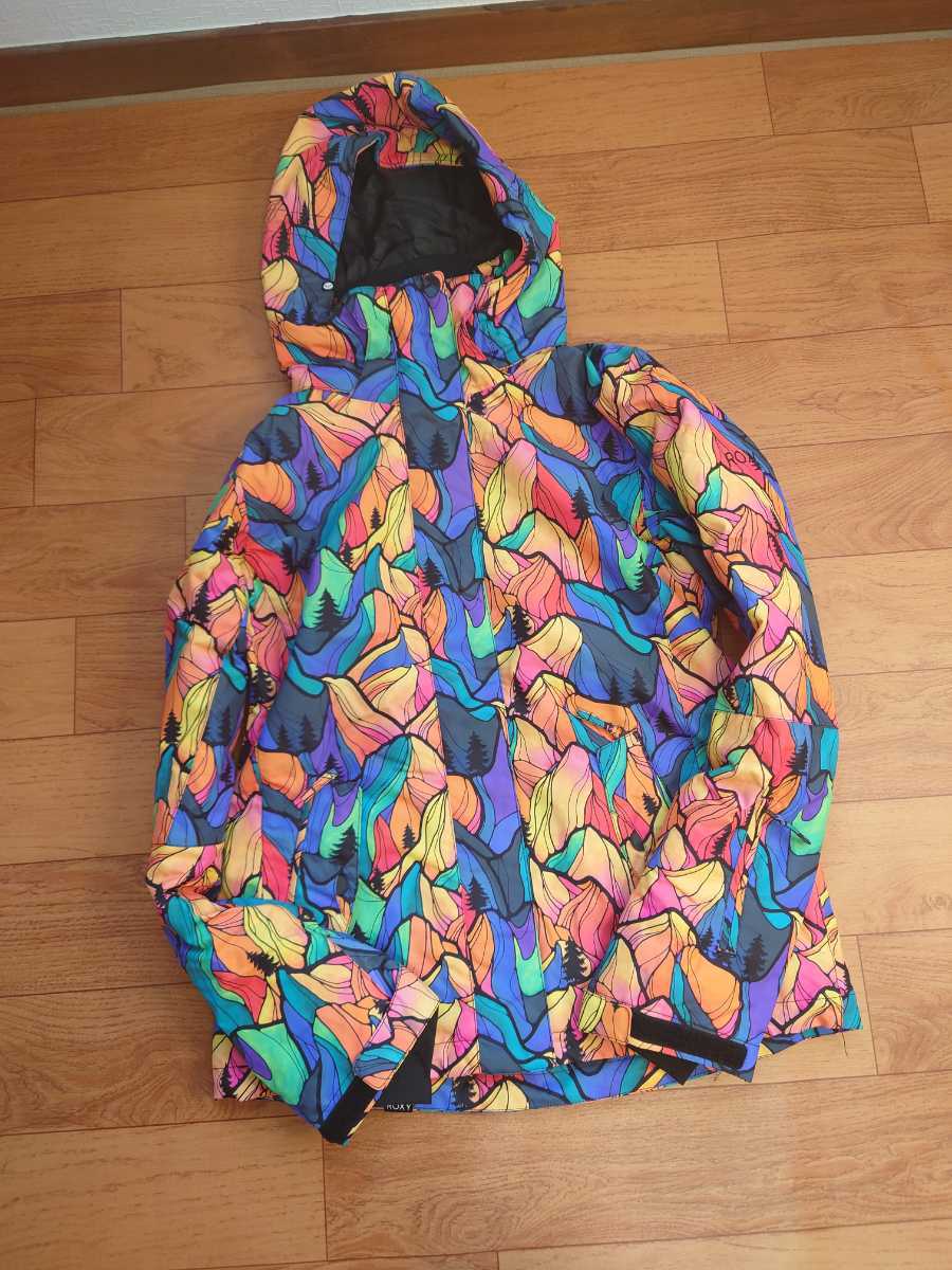 美品 ROXY Mサイズ スノーボードウェア ジャケット 総柄 レディース