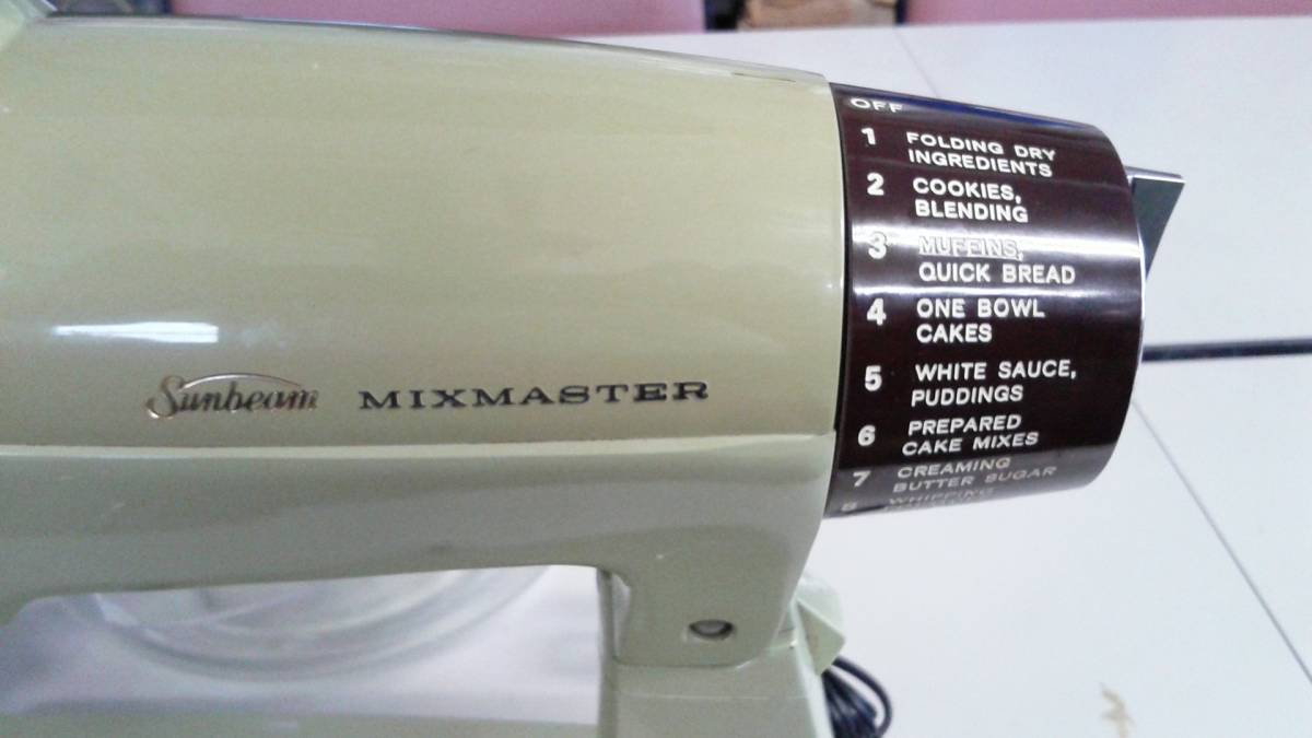 　Sunbeam MIXMASTER ミックスマスター 　100V50hz 動きます　オブジェに　_画像4