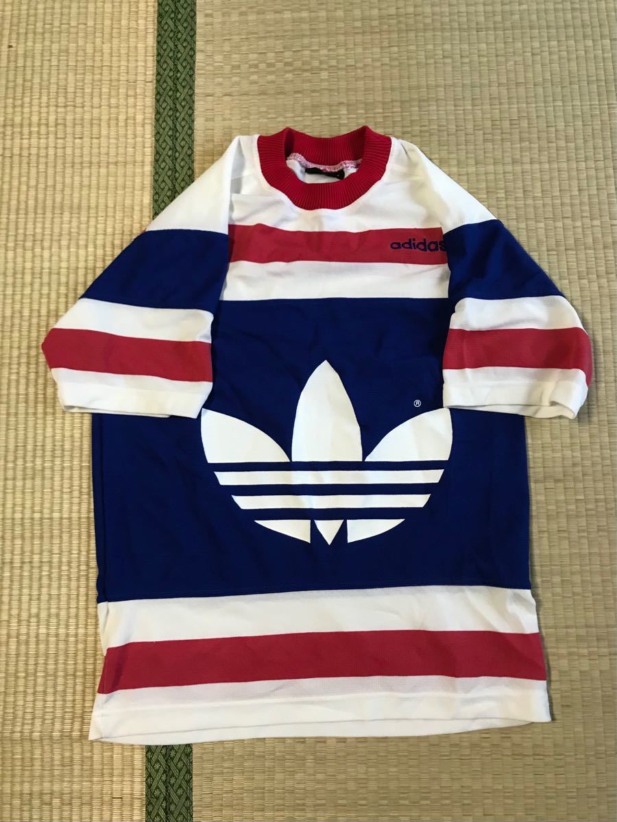 激レア 90s adidas アディダス ゲームシャツTシャツ 海外限定日本未発 adidas 半袖