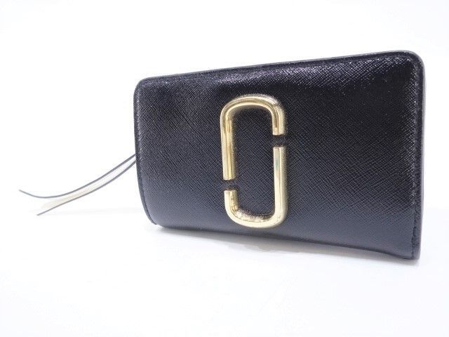 151/ MARC JACOBS マークジェイコブス SNAPSHOT COMPACT WALLET スナップショット 二つ折り財布 M0014281 002 ※中古_画像1