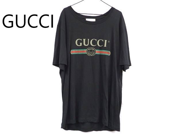 GUCCI / グッチ ウォッシュドオーバーサイズ 半袖Tシャツ ダメージ加工