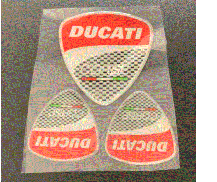 《★価格に大注目★》1円～ 海外限定品 ドゥカティ・コルセ Ducati Corse 3D gbtt ステッカー 2種類から選択_画像3