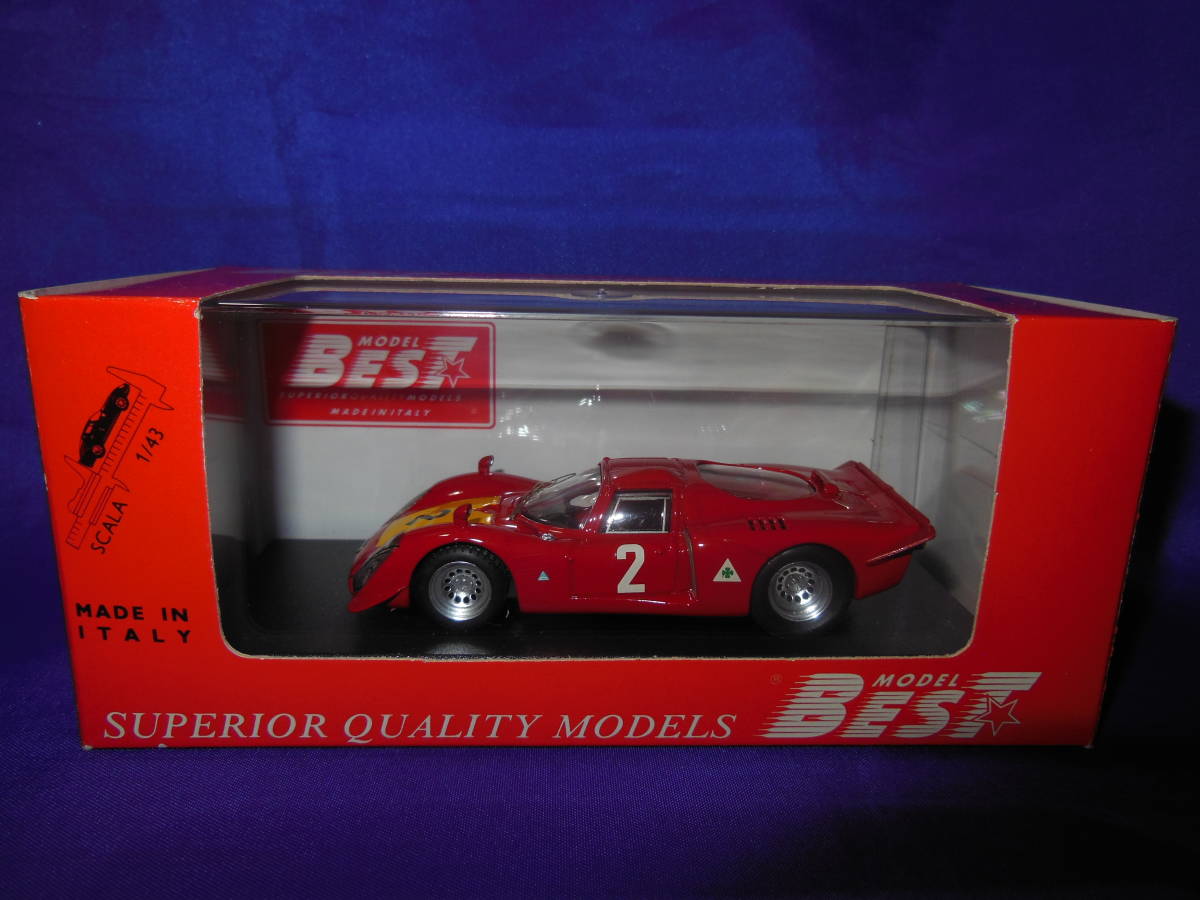 1/43 BEST MODEL трудно найти Alpha Romeo ALFA ROMEO 33.2 IMOLA 1968 год Италия производства MADE IN ITALY