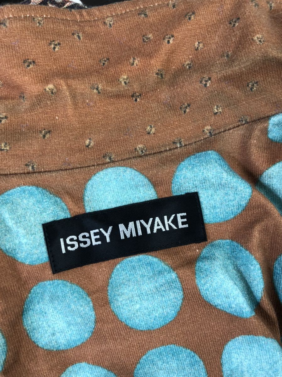 ISSEY MIYAKE イッセイミヤケ　レディース　ブラウン　総柄　ジャケット　ブレザー　アウター　上着　2表記_画像3