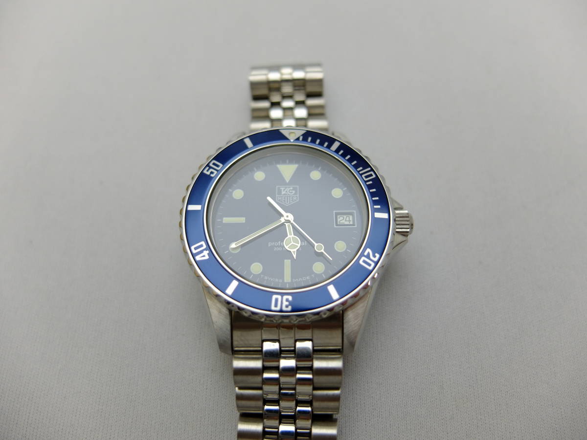  TAG Heuer 1000 series face color navy blue 980.613S unused 