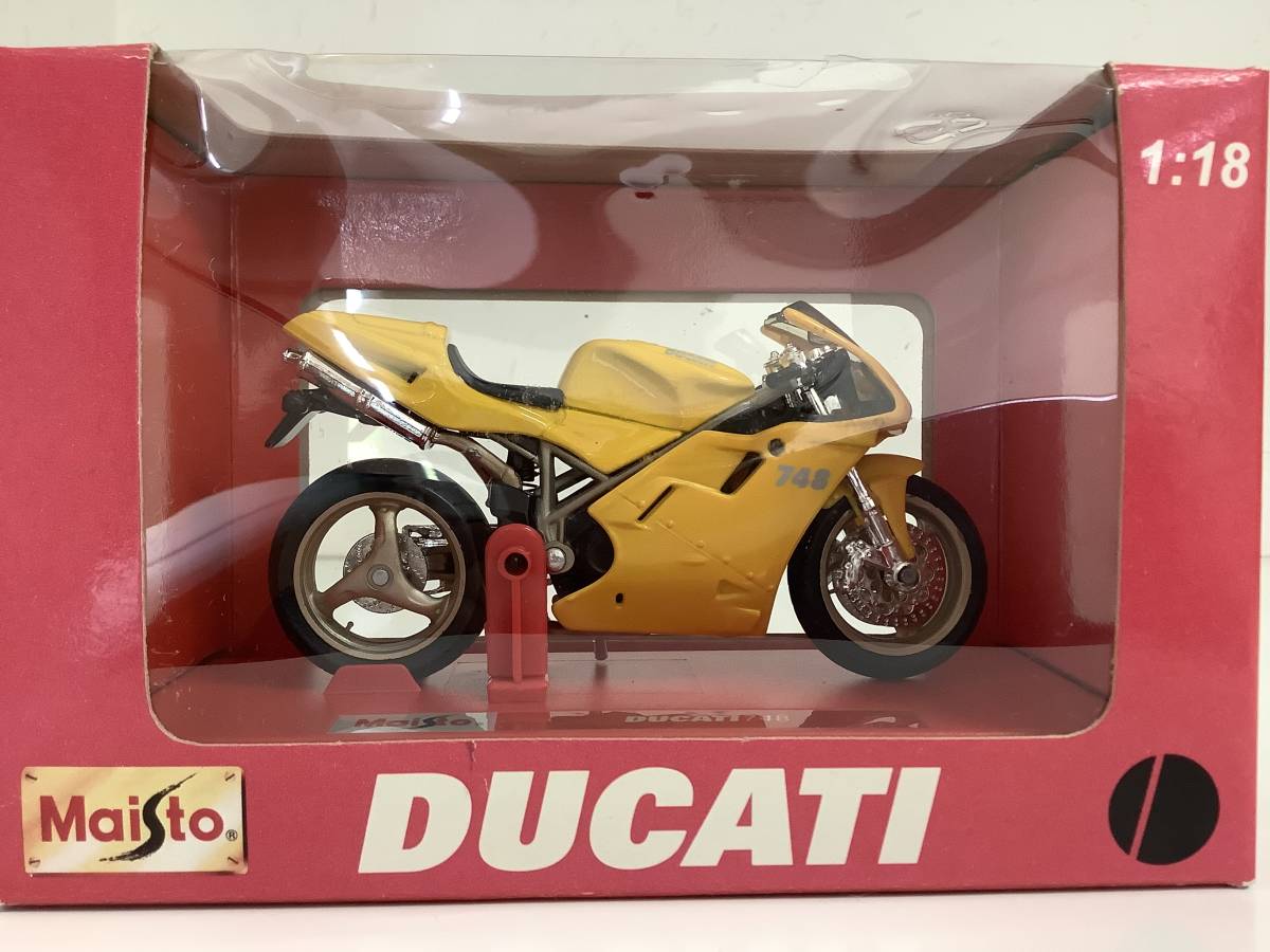 DUCATI ドゥカティ 748 2002年式~ 1/18 約11.2㎝ マイスト ミニカー バイク オートバイ 送料￥350_ドゥカティ 748 2002年式~ 1/18