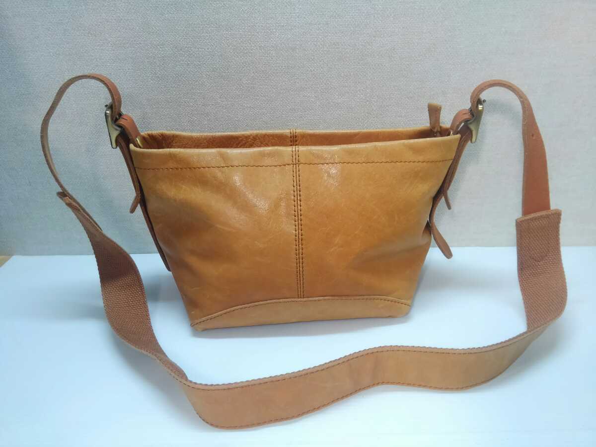  original leather shoulder bag * tea color 