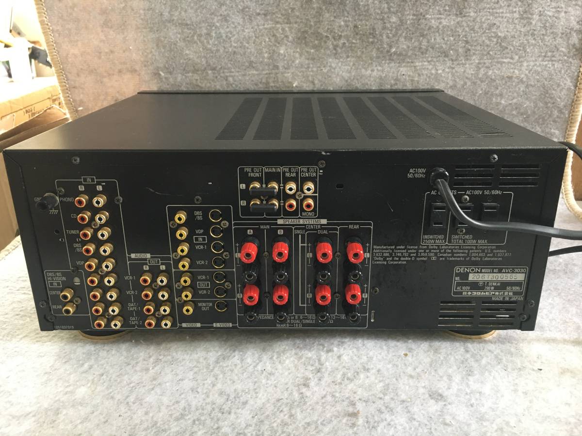 リモコン付F214 DENON デノンAVC-3030 AVアンプ290W リモコンRC リモコン付F214 DENON デノンAVC-3030 AVアンプ290W リモコンRC