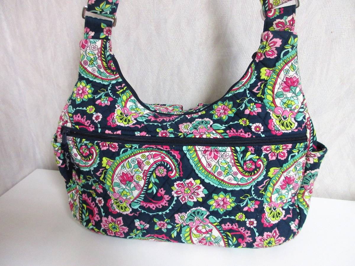 ヴェラブラッドリー Vera Bradley キルティング ショルダーバッグ 紺 ネイビー 北3487_画像3