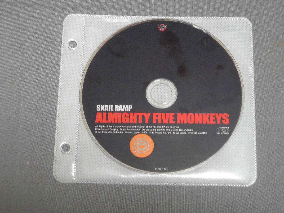 K43 SNAIL RAMP　ALMIGHTY FIVE MONKEYS　レンタル版　[CD]_画像1