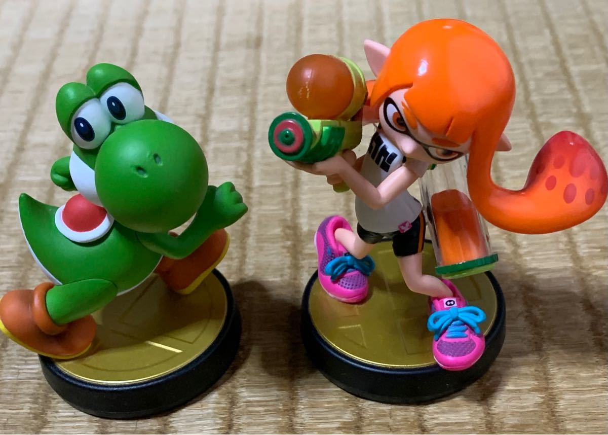 amiibo  スプラトゥーンインクリング　ガール・ヨッシー　大乱闘スマッシュブラザーズ　アミーボセット 任天堂