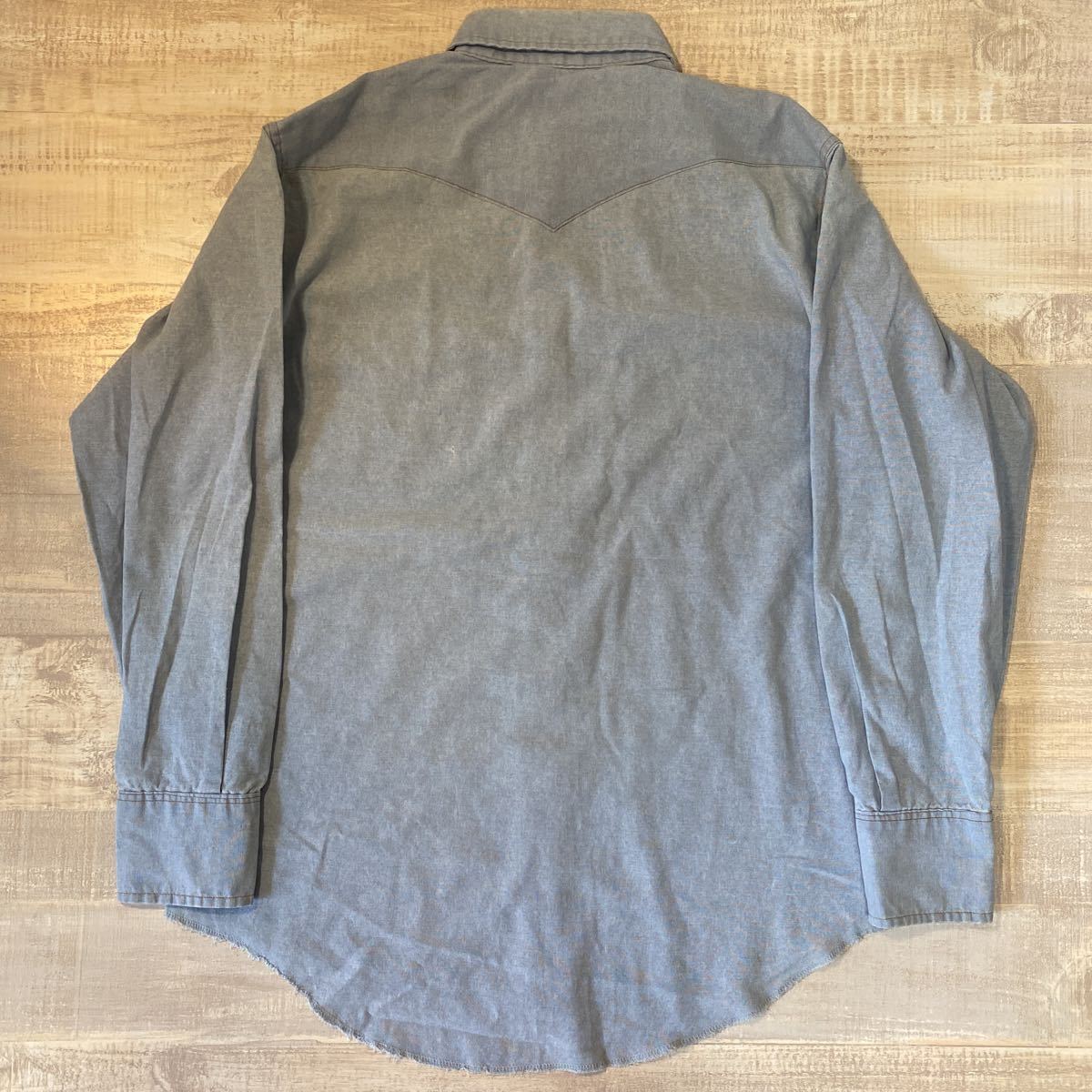 USA製】70s 80s Wrangler シャンブレー ウエスタン シャツ USA製】70s 80s Wrangler シャンブレー ウエスタン シャツ