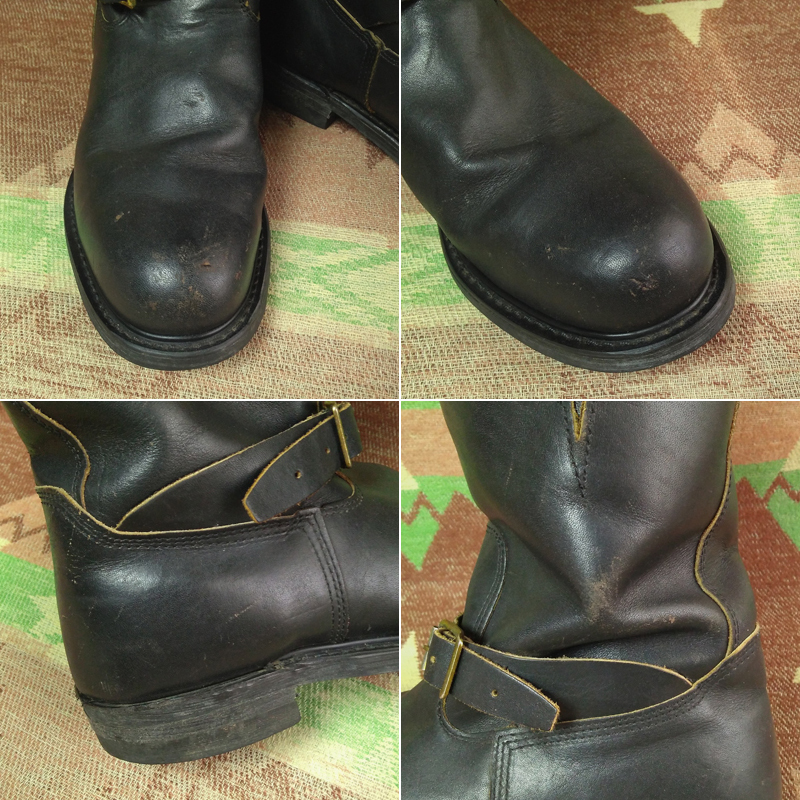 PT83 【KNAPP】80s Black Leather Engineer Boots 80年代 ナップ エンジニアブーツ ワークブーツ バイカー ビンテージ ヴィンテージ 70s90s_画像5