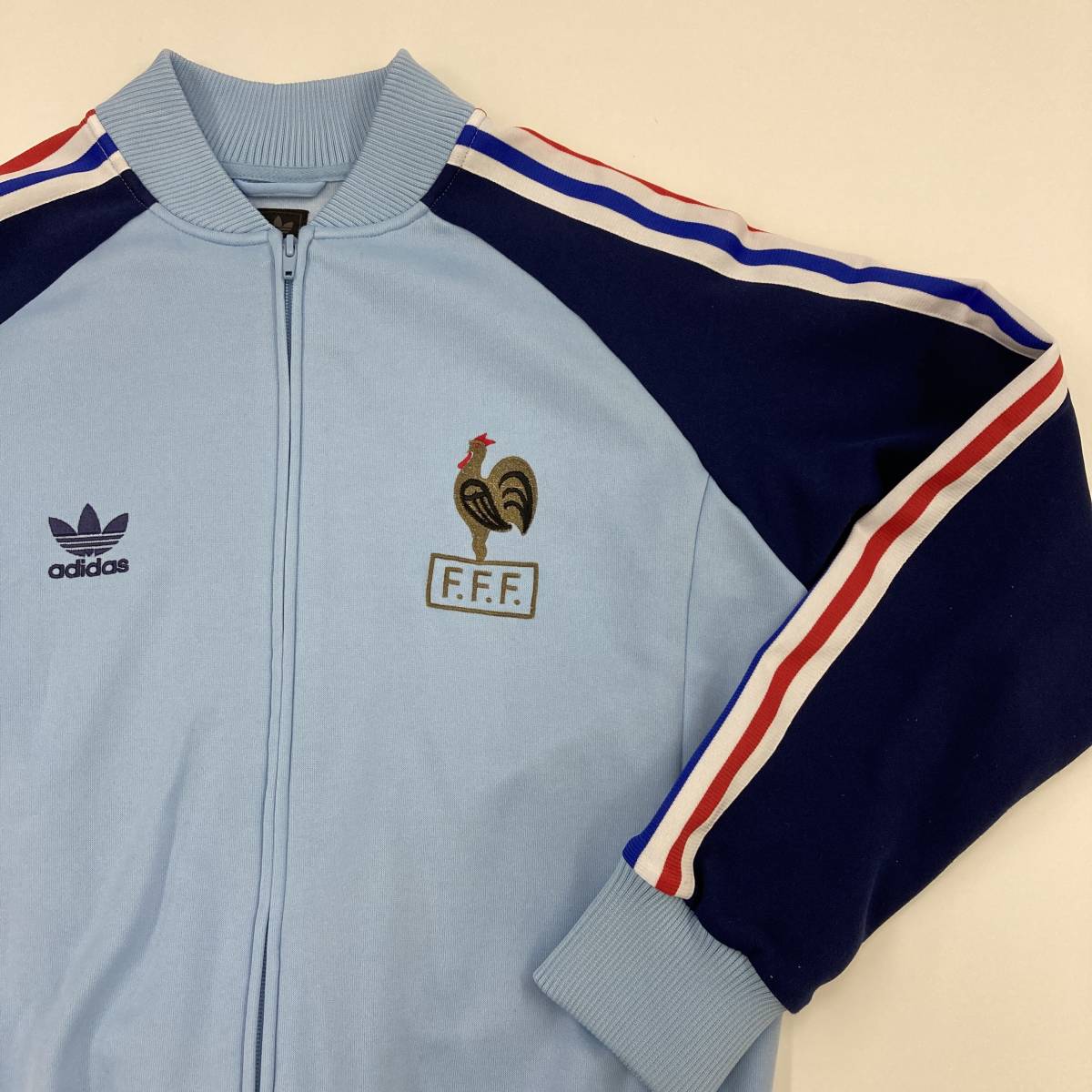 希少種】80s´/adidas×フランス代表/トラックジャケット/F.F.F- 希少種】80s´/adidas×フランス代表/トラックジャケット/F.F.F-