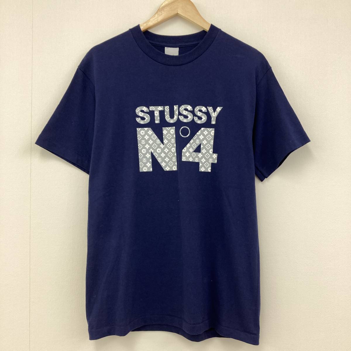 織り柄チェック 【90s 銀タグ】STUSSY ステューシー No4 モノグラム柄 ...