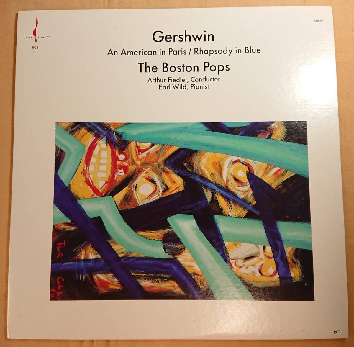  рис LP высококачественный звук запись ga-shu wing / feed la- палец ./ Boston * поп-музыка /Gershwin /The Boston Pops/Fiedler/Chesky Records RC8/ Париж. 