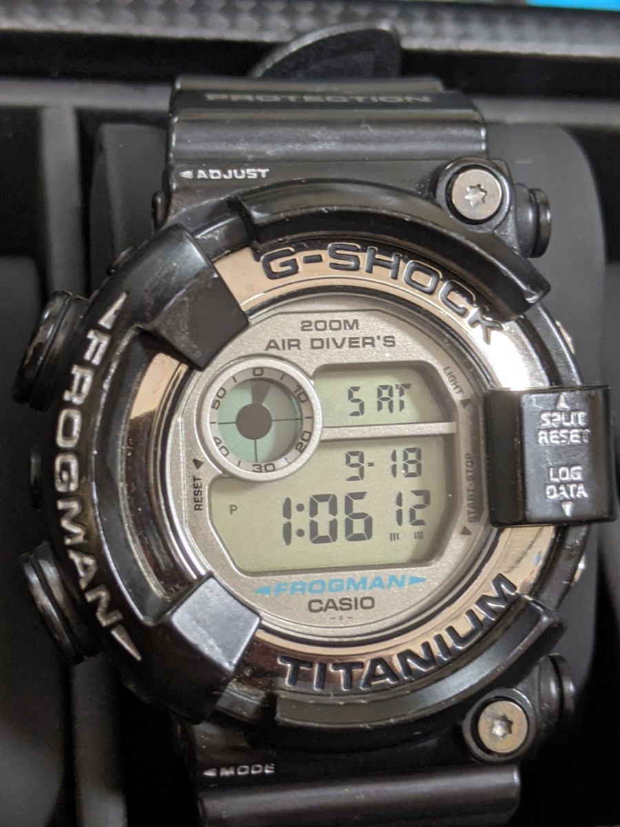 ◎【中古品】カシオ G-SHOCK カスタム　フロッグマン　ブラックシルバー 　DW-8200