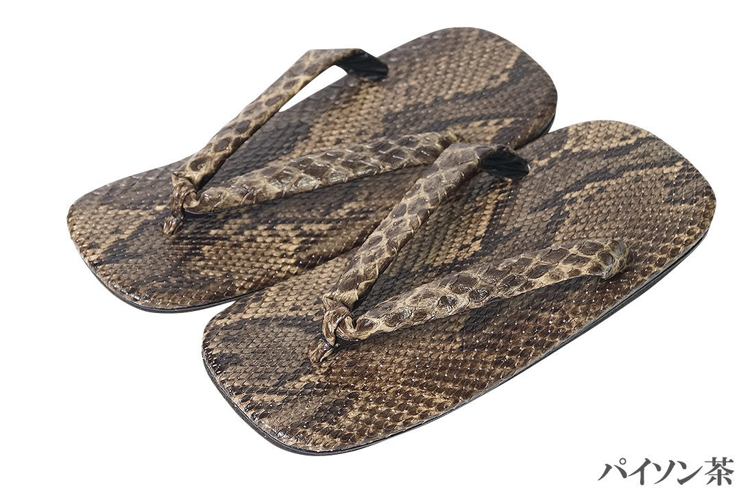 [...] sandals setta men's made in Japan nose . leather bottom python tea L