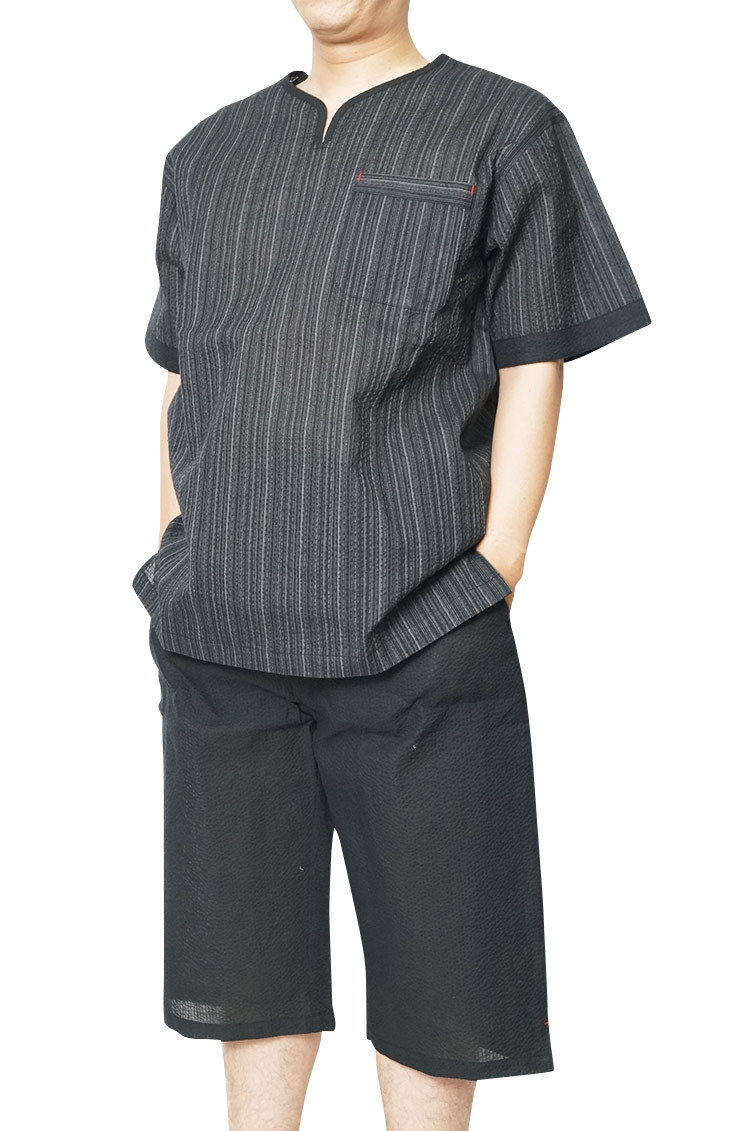 [...] jinbei Home wear ... weave cotton 80% flax 20% long pants black NS-2 L
