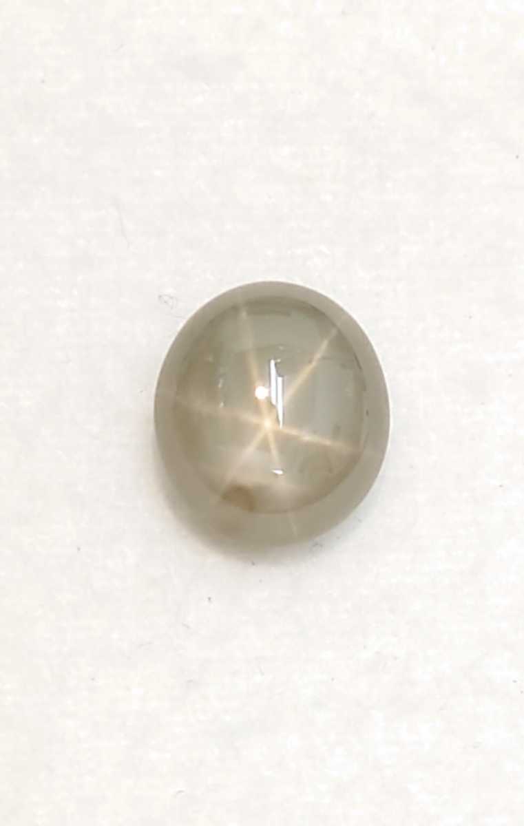 極美品！　グリーンスターサファイア　5.98ct オーバル　カボション　ルース（LA-4705）