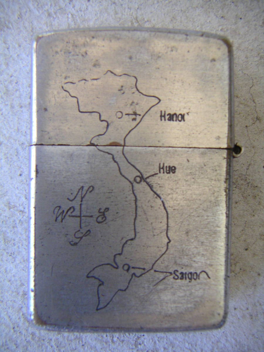 ジッポー・ライター ZIPPO 1968年製 ベトナム地図　QUI NHON VIETNAM