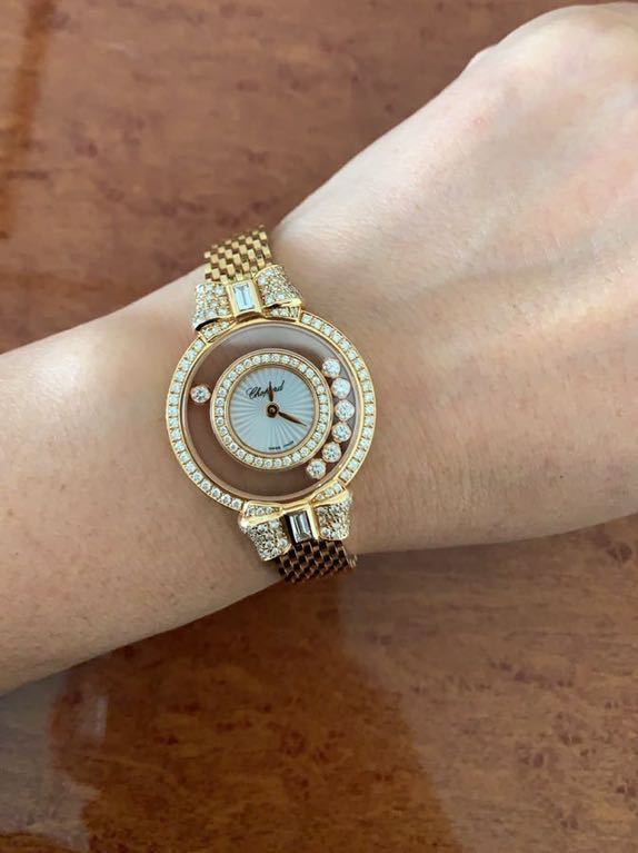 New model![ Chopard Happy Diamonds ] Chopard happy бриллиант лента пятно Swatch новая модель высота .. блеск .. женщина. . под рукой непременно.