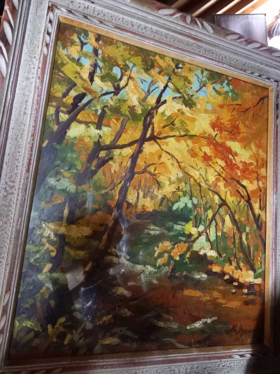 真作 秋の紅葉風景画 | www.directoriodelmotociclista.com