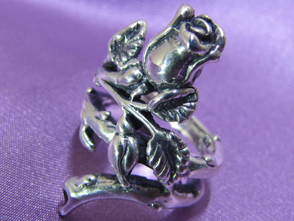 ★ROYAL ORDER ロイヤルオーダー ROCK'N ROYAL ロックンロイヤル THE ROSE RING SRRR20 ザ・ローズ リング 薔薇 12号 SILVER 925 美品_画像1