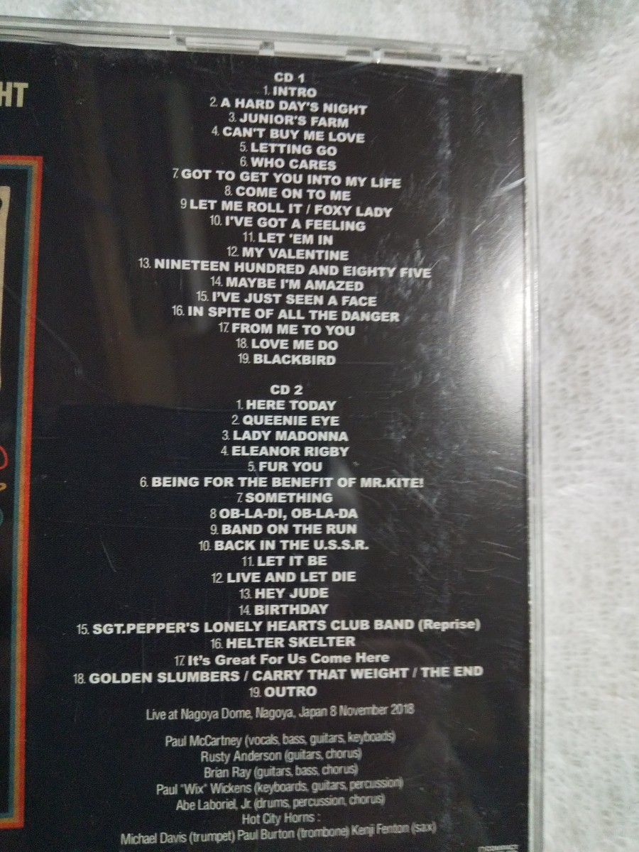 ポール・マッカートニー2018年ジャパンツアーラストナイト　11月8日ナゴヤドーム２枚組CD