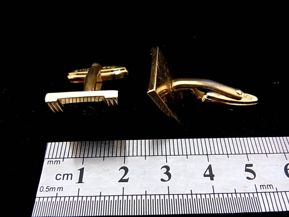 *N3178*# beautiful goods #[Dior] Dior [ Gold ]# cuffs & tiepin * necktie pin ( tie tack ) set!