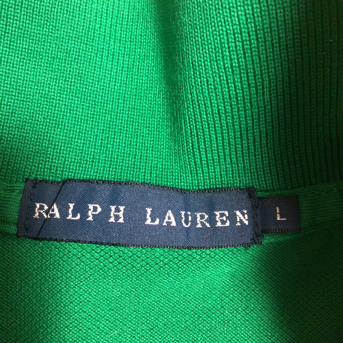 ラルフローレン　ポロシャツ　レディース L グリーン ビッグポニー RALPH LAUREN