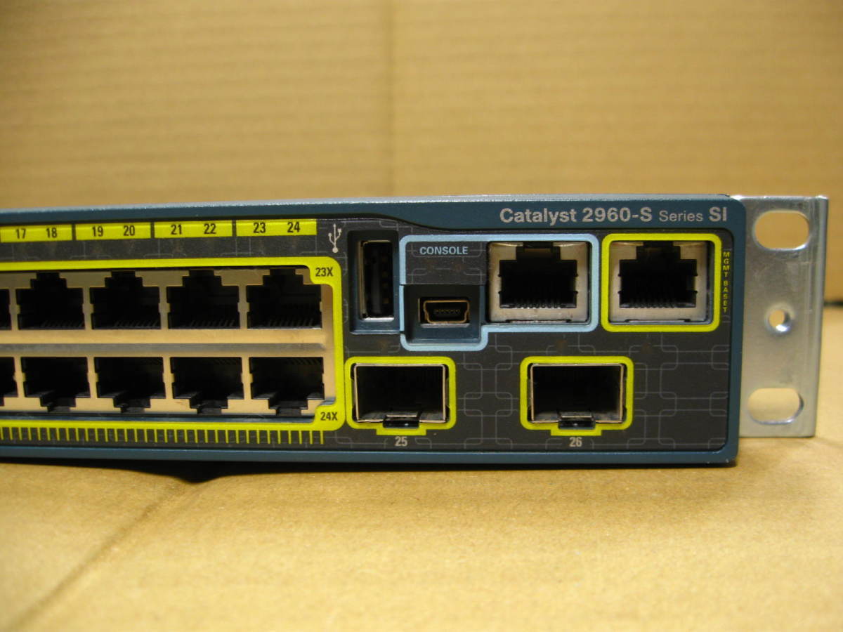 ▽Cisco Catalyst WS-C2960S-24TS-S V02 15.0(2)SE11 24ポート ギガビットスイッチ 中古