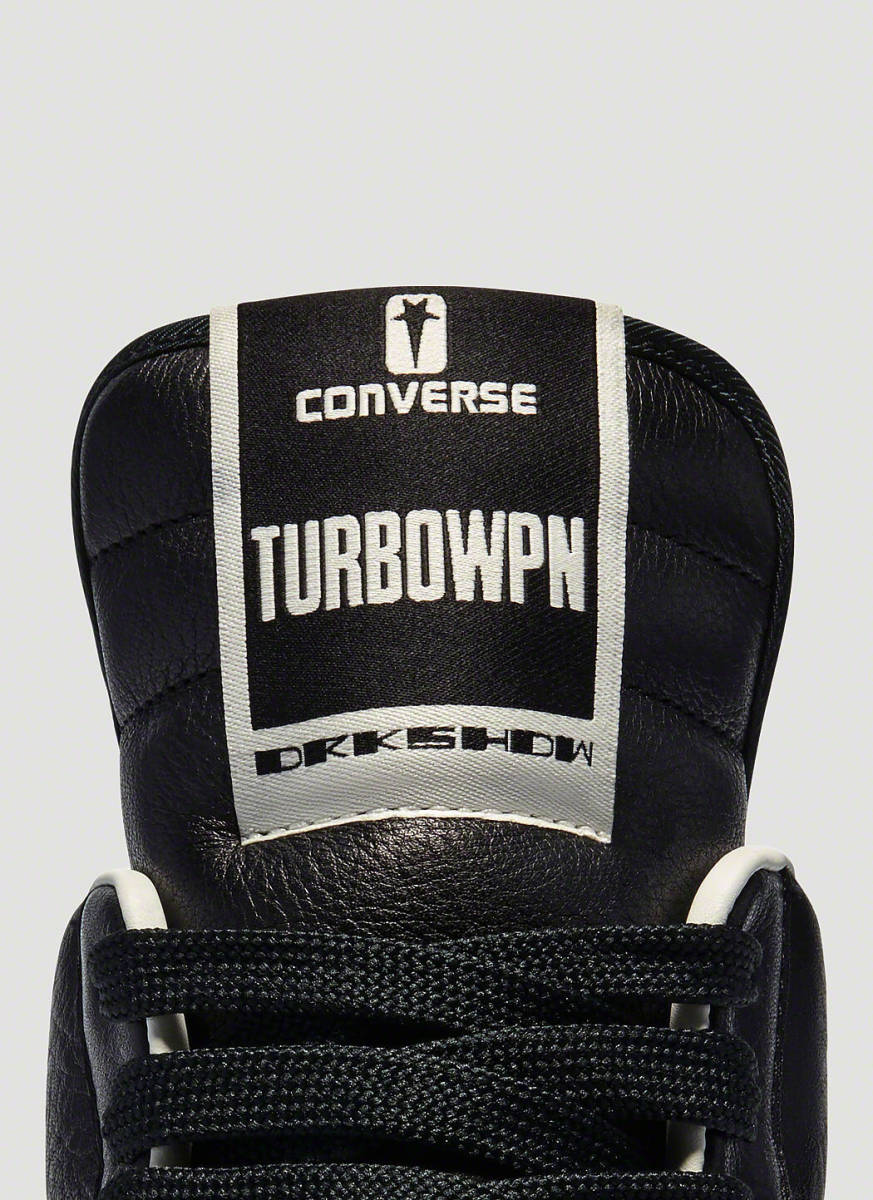 新品！ 未試着未使用タグ付 RICK OWENS DRKSHDW X CONVERSE TURBOWPN Sneakers in Black メンズ US10 ・ UK9 ・ EU44 ・ JP28cm スニーカー_画像2