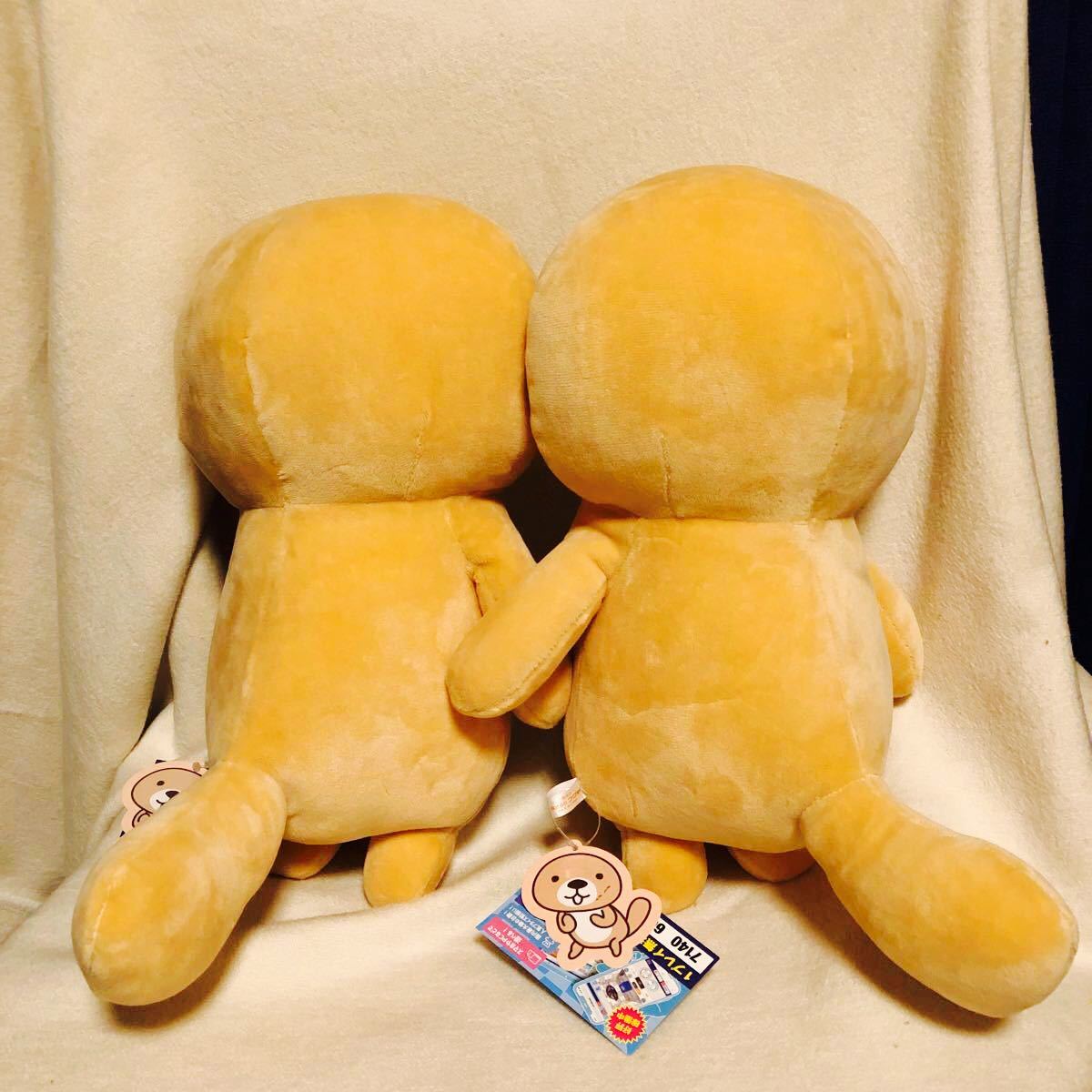 【タグ付き】突撃! ラッコさん もともち BIG ぬいぐるみ 2種セット 非売品】【ROUND1限定】【未使用品】突撃 ラッコさん もちもち