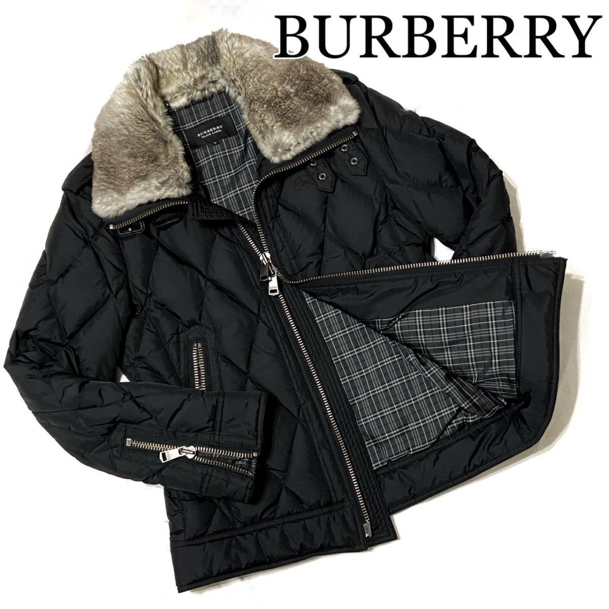 ☆極美品☆上品な艶☆BURBERRY BLACK LABEL ダウンジャケット