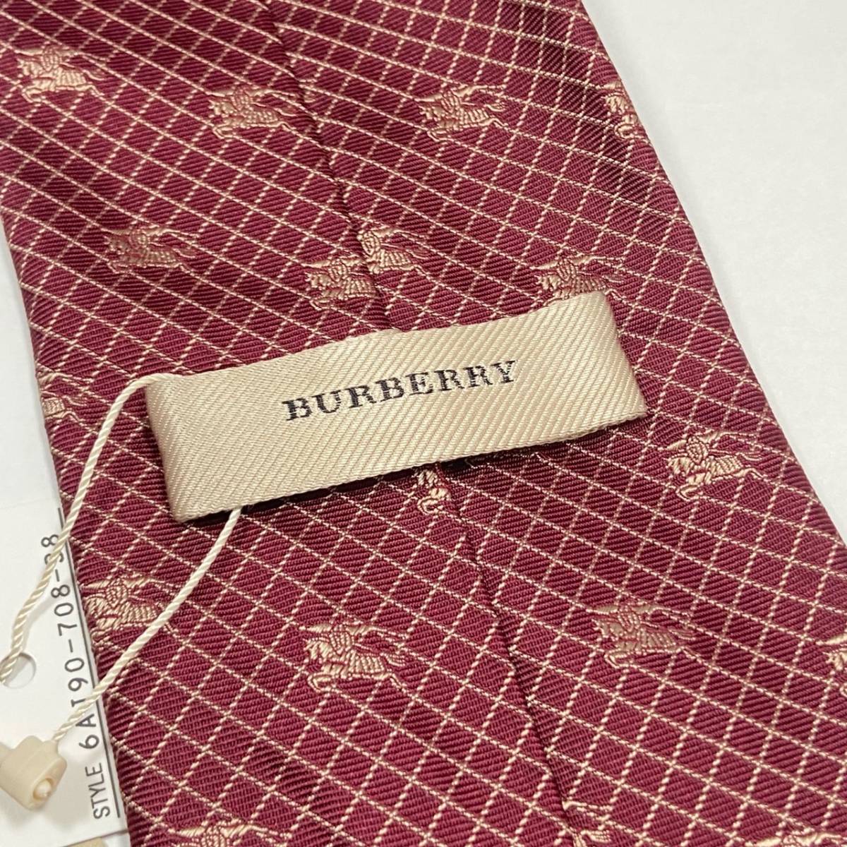 現行タグ タグ付き BURBERRY LONDON ネクタイ ホースマーク 刺繍