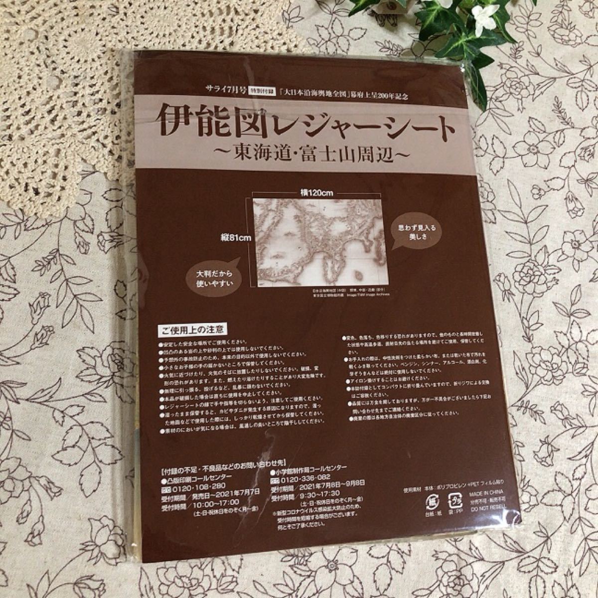 サライ ７月号 付録 伊能図レジャーシート 〜東海道 富士山周辺〜