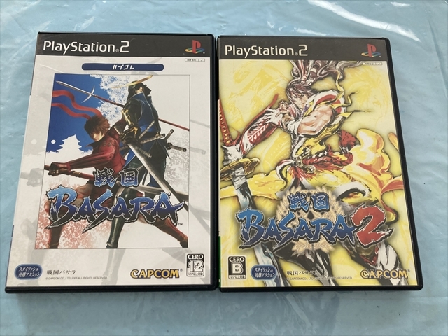 21-PS2-643　プレイステーション2　戦国BASARA1，2　セット　動作品　PS2　プレステ2