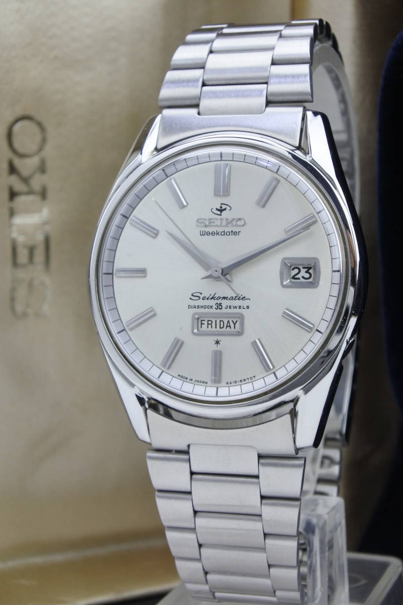 ☆1964年頃　SEIKO　 マチック ウィークデーター　35石 自動巻紳士腕時計　純正SEIKO新品ベルト　箱付_画像1